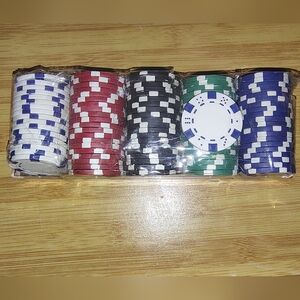 Cardinal Industries Poker Chips With Stackable Holding Tray 98 Count